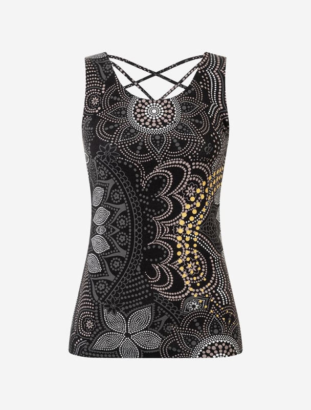 Yoga Top &quote;Maui&quote; - black-nature