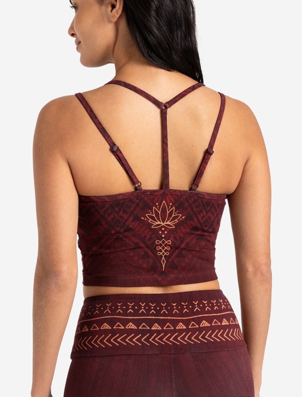 Yoga Bra &quote;Shakti&quote; - henna-rot