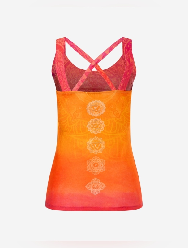 Yoga-Top &quote;Chakra&quote; mango-pink