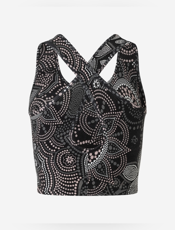 Yoga Bra &quote;Maui&quote; mit Polster - schwarz-natur