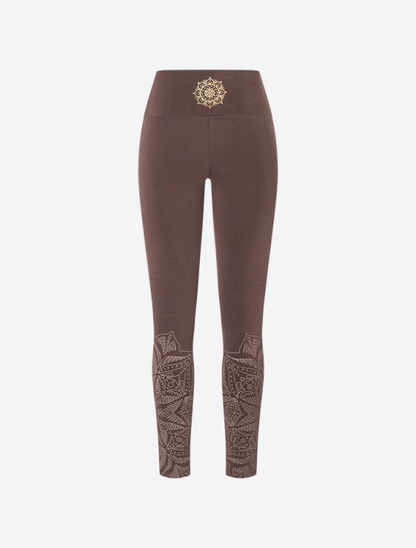 Yoga Leggings &quote;Indu&quote; - braun