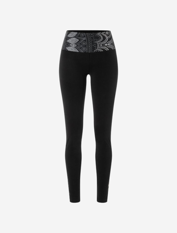 Yoga Leggings &quote;Madhya Maui&quote; - schwarz-natur