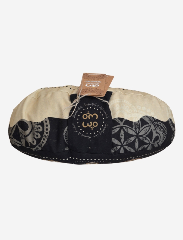 Meditationskissen Halbmond schwarz-natur