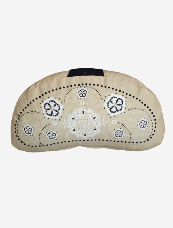 Meditationskissen Halbmond schwarz-natur