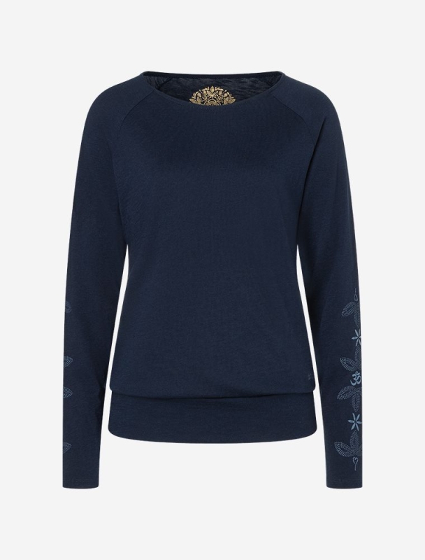Longsleeve Shirt &quote;Priya&quote; - indiblau
