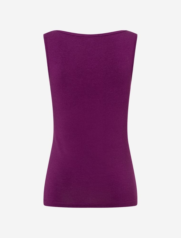 Tanktop Bambus high-neck - viola