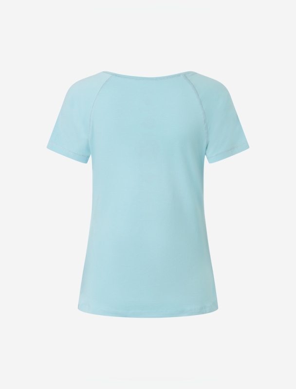 Shirt &quote;Raglan&quote; OM Herz - blue-breeze