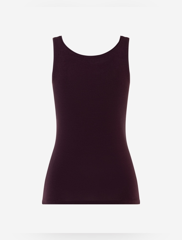 Top Bambus &quote;Blume des Lebens&quote; - aubergine
