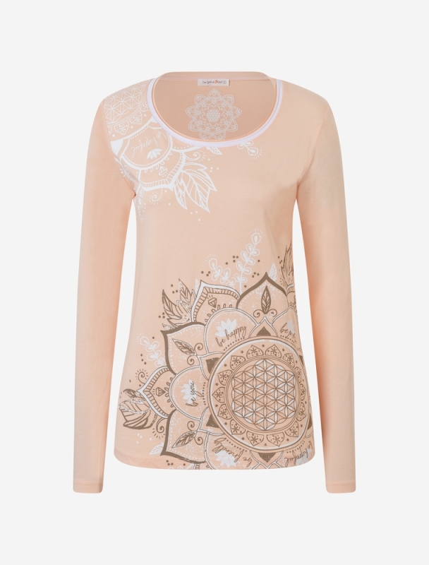 Pyjama Longsleeve apricot/sahara