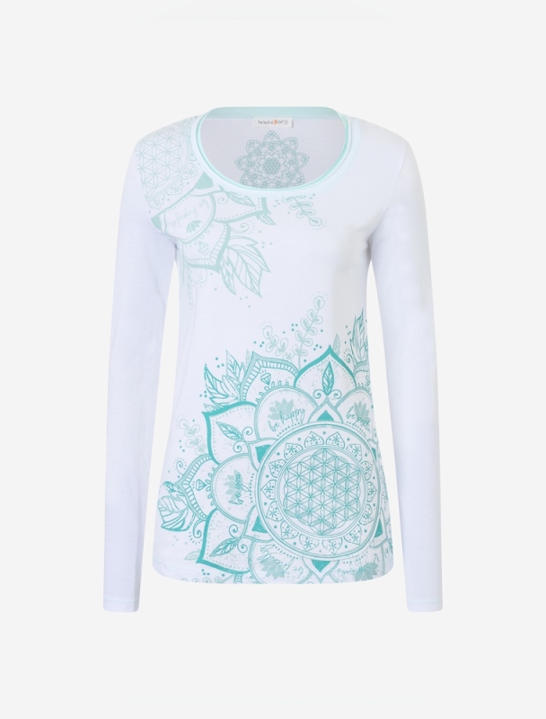 Pyjama Longsleeve wei�/mint