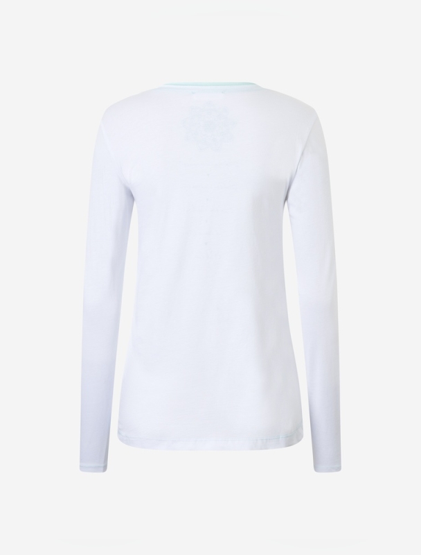 Pyjama Longsleeve wei�/mint