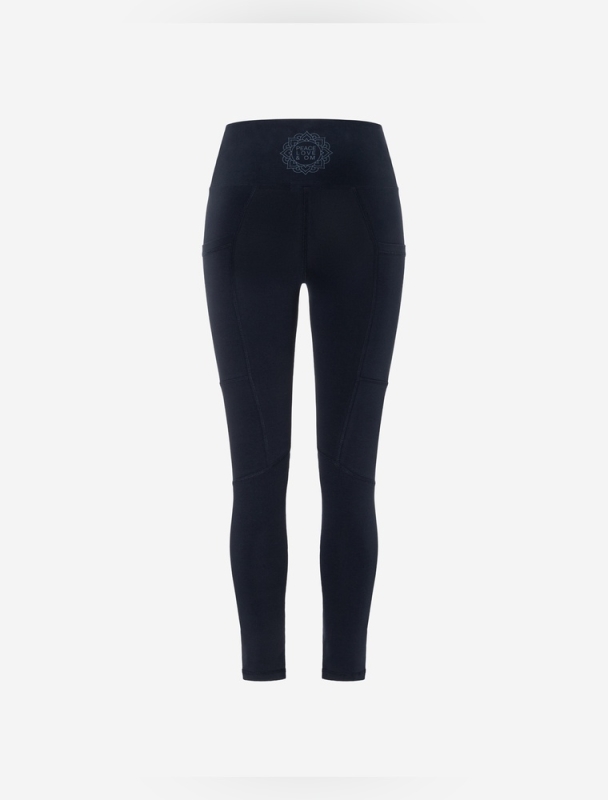 Leggings &quote;Yoga und Run&quote; dunkelblau