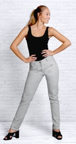Damen-Jeans (silbergrau)