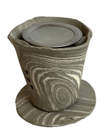 Rucherofenserie Teller Urgestein (Granit, grau)