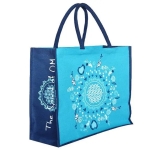 Jute-Tasche trkis-blau