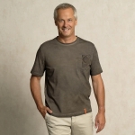 T-Shirt men - mit Tasche Ethno - dunkelgrau