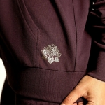 Kapuzenjacke weit aubergine