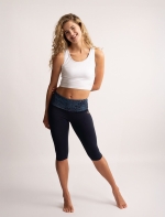 Yoga Leggings Capri Madhya &quote;Madhu&quote; tiefblau