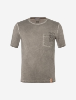 T-Shirt men - mit Tasche Ethno - dunkelgrau
