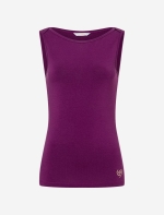 Tanktop Bambus high-neck - viola