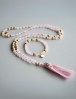 Mala-Kette - Rosenquarz