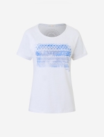 Shirt &quote;Blue Spirit&quote; - wei�/indigo-blue