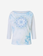 3/4-Shirt &quote;Mandala Heaven&quote; - wolkenblau