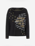 Oversize Shirt Langarm - schwarz