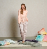 Pyjama Longsleeve apricot/sahara