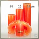 Lotus Kerze Lachs-Orange Gr. III - 28cm