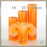 Lotus Kerze Orange Gr. II - 23cm