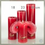 Lotus Kerze Himbeer Gr. III - 28cm