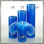 Lotus Kerze Blau Gr. II - 23cm