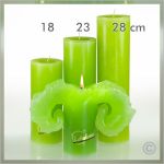 Lotus Kerze Gelbgrn Gr. III - 28cm