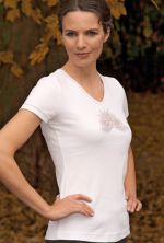 T-Shirt Kurzarm - Ananda-Lotus - wei - 2497